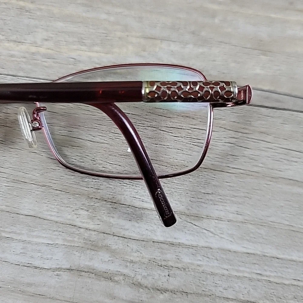 Coach Eyeglasses FRAMES ONLY‎ Womens Red Gertie 242 Bordeaux 53-16-135